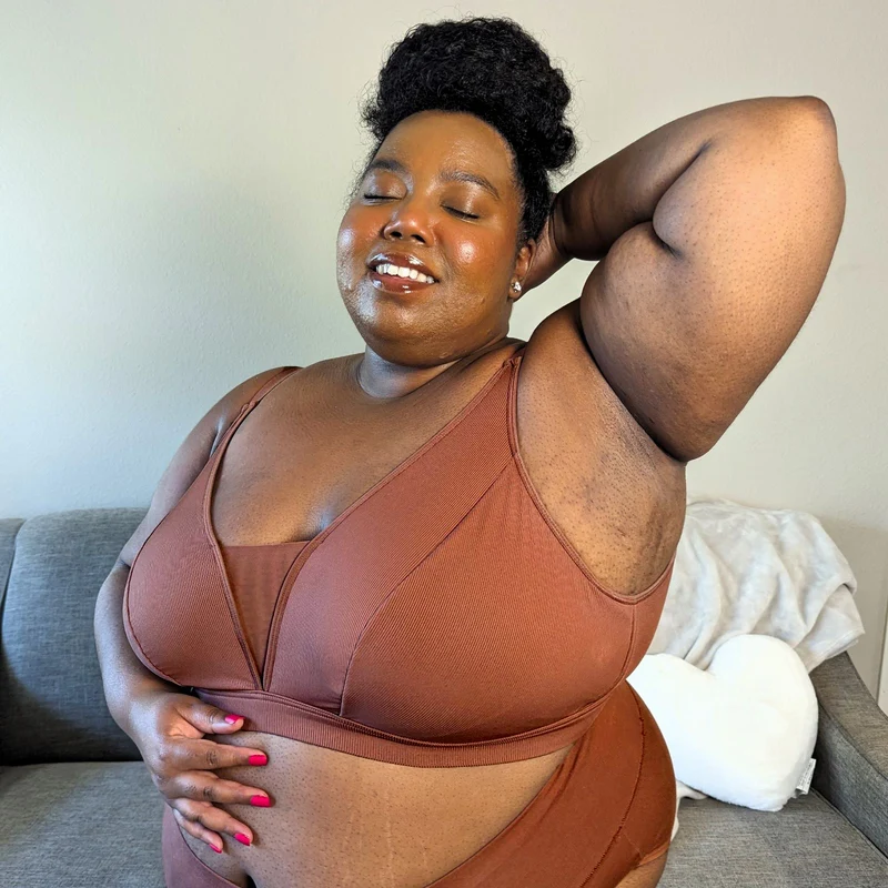 Everyday Ribbed Bra - Root Beer