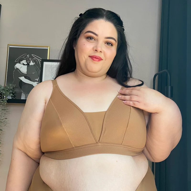 Everyday Ribbed Bra - Caramel