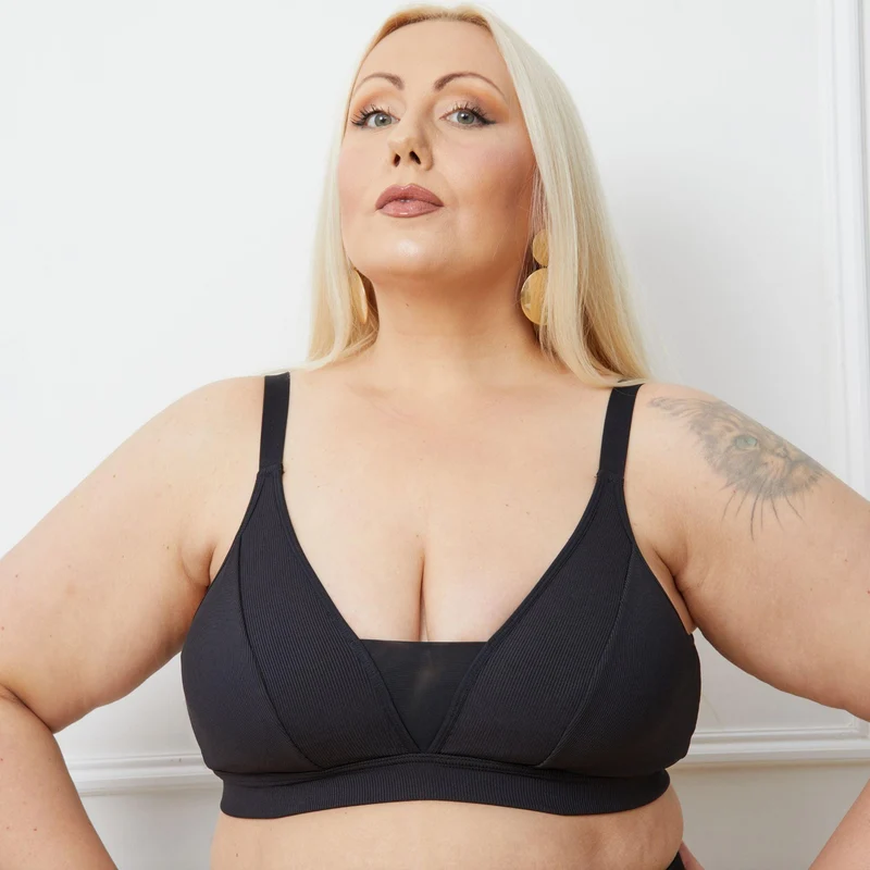 Everyday Ribbed Bra - Black