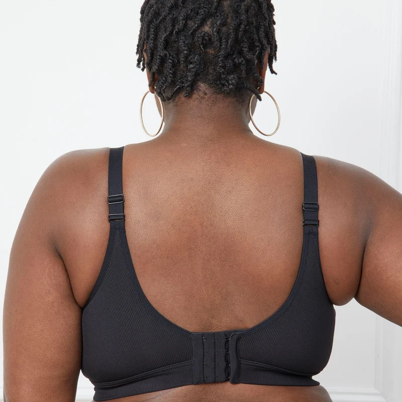 Everyday Ribbed Bra - Black