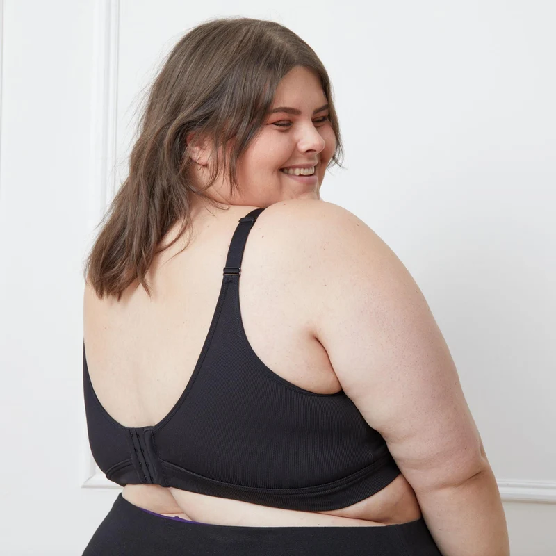 Everyday Ribbed Bra - Black
