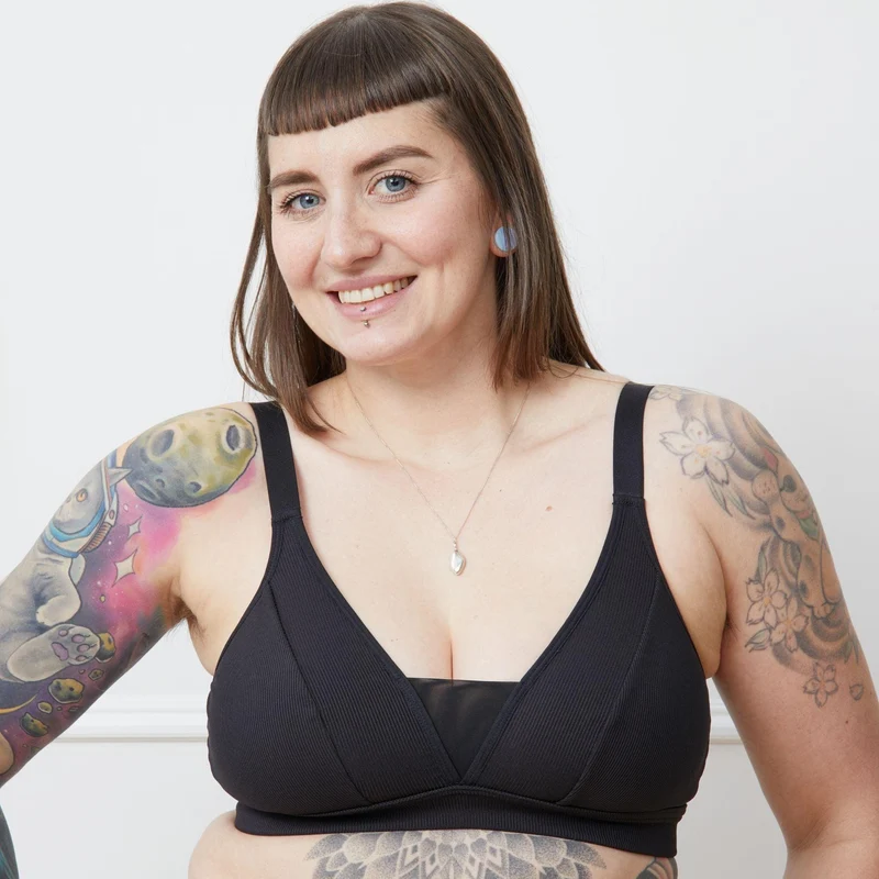 Everyday Ribbed Bra - Black