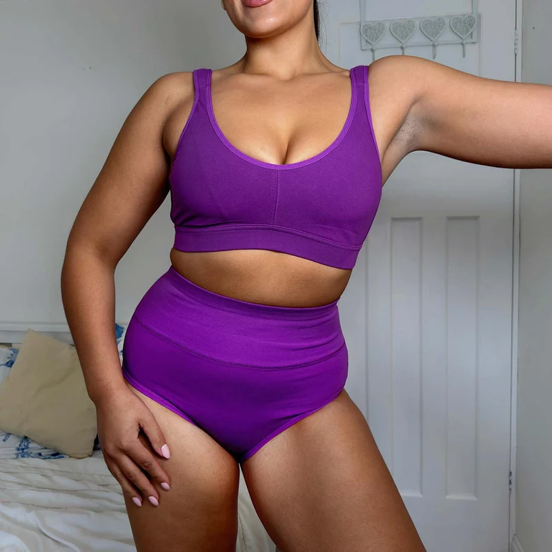 Comfort Cotton Bra - Grape Escape