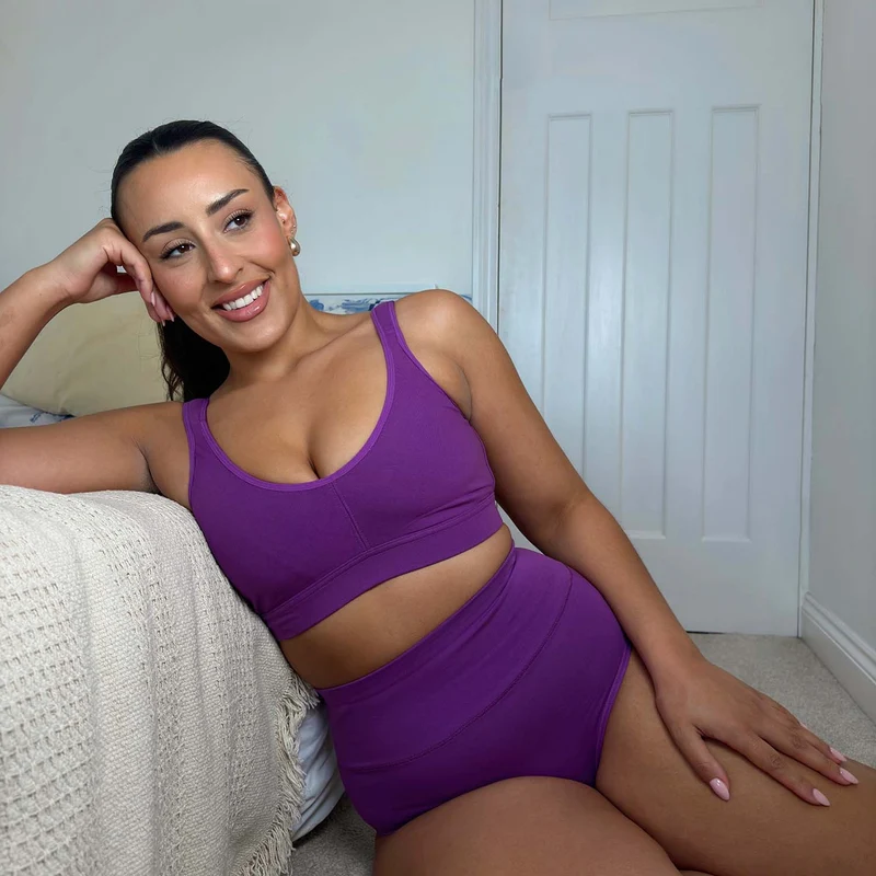 Comfort Cotton Bra - Grape Escape