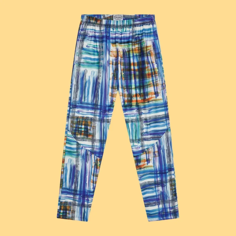 Pantalon rétro en polaire - Plaid d'hiver Royal