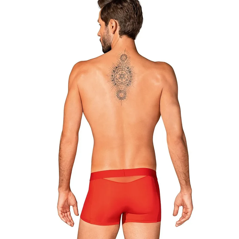 Boxer rouge moderne Boldero homme confort élastique semi-transparent taille L/XL