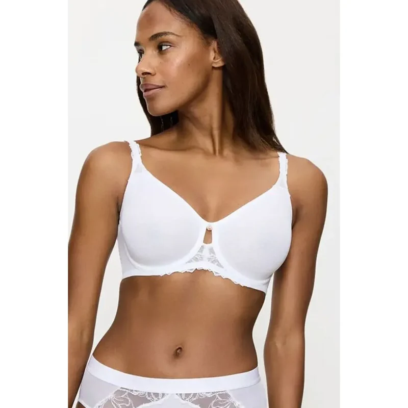 Soutien-gorge minimiseur élégance Wild Azalea Florale confort armatures jacquard satin broderie