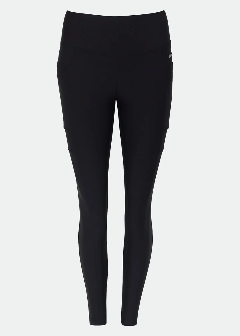 Calça Legging Mulher Bolsos Brilho