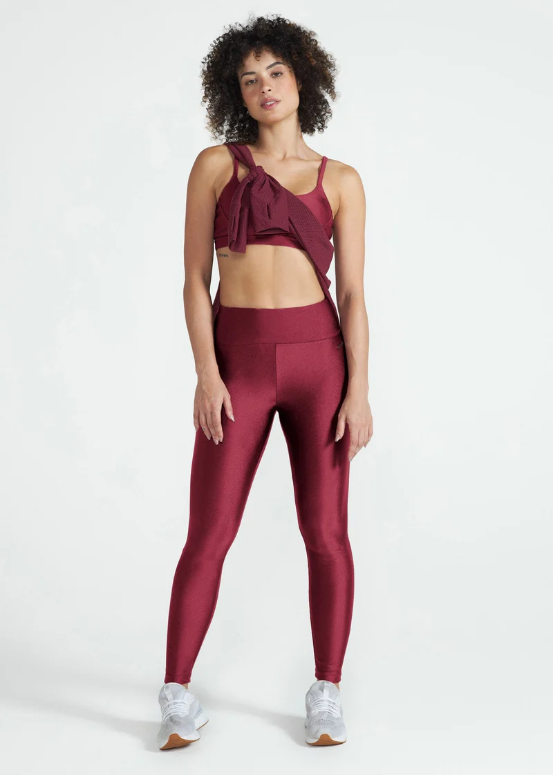Calça Legging Mulher Básica Brilho