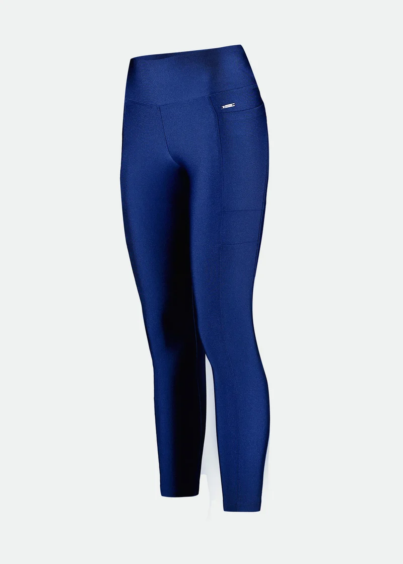 Calça Legging Mulher Bolsos Brilho
