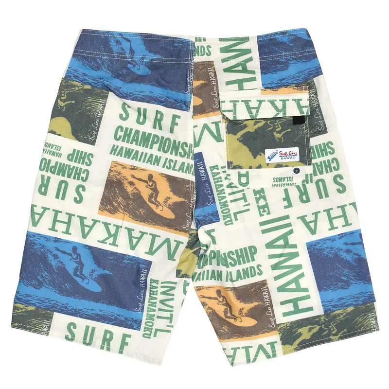 Boardshort Homme Classique - Surf Contest Blanc