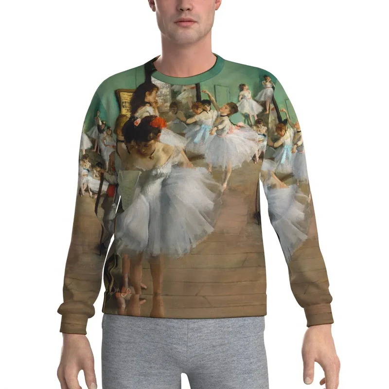 The Dance Class by Edgar Degas Ballet Sweatshirt