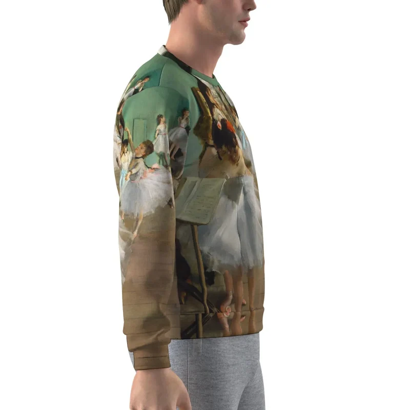 The Dance Class by Edgar Degas Ballet Sweatshirt