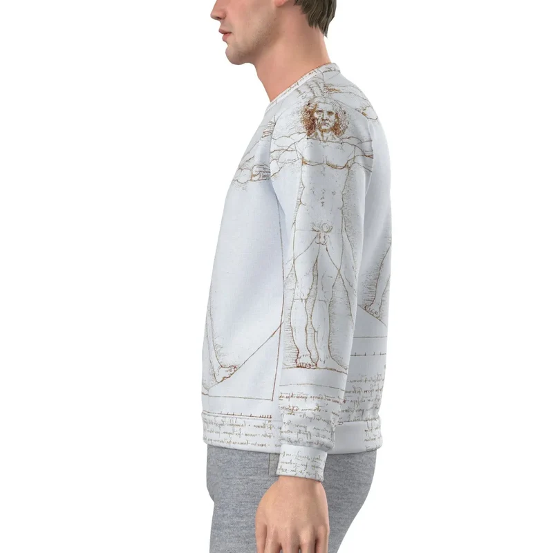 Leonardo da Vinci's Vitruvian Man Art Sweatshirt
