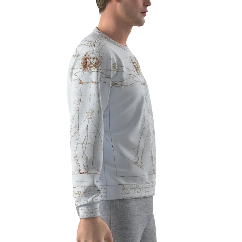 Leonardo da Vinci's Vitruvian Man Art Sweatshirt