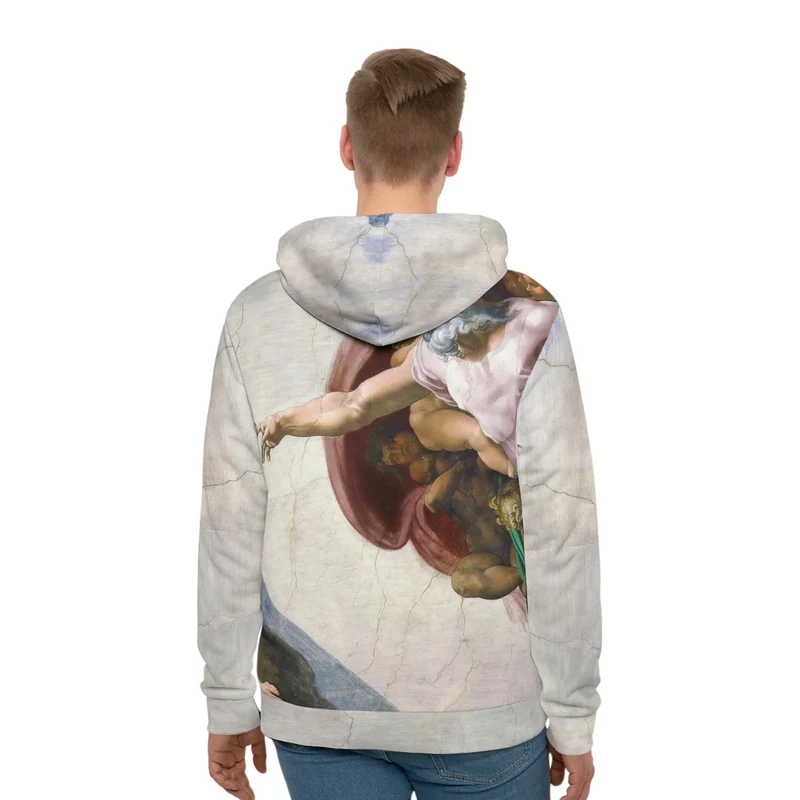 Michelangelo's The Creation of Adam Art Hoodie