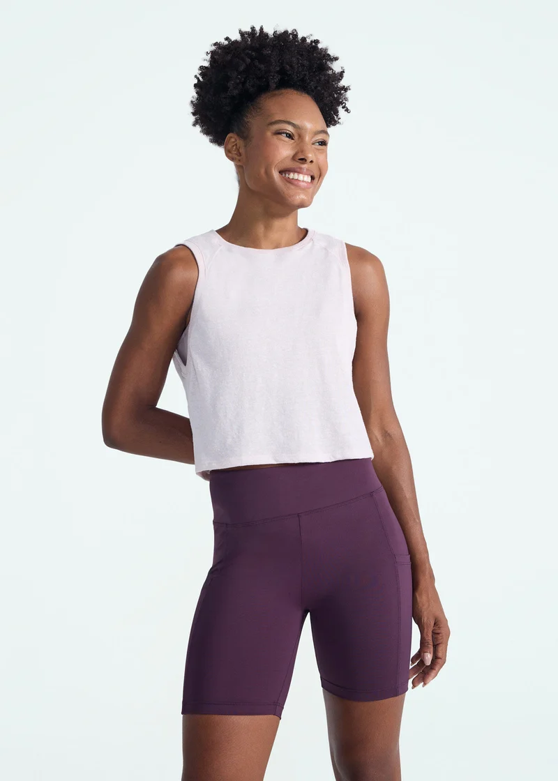 T-shirt Sem Manga Mulher Cropped