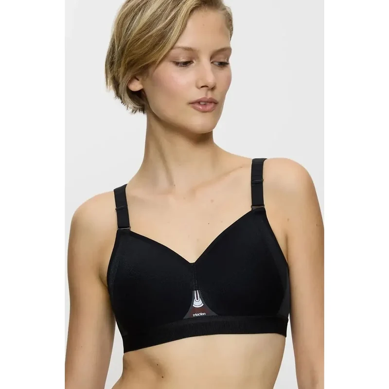 Soutien-gorge sport intense stabilisant noir sans armatures Triaction Gravity Lite