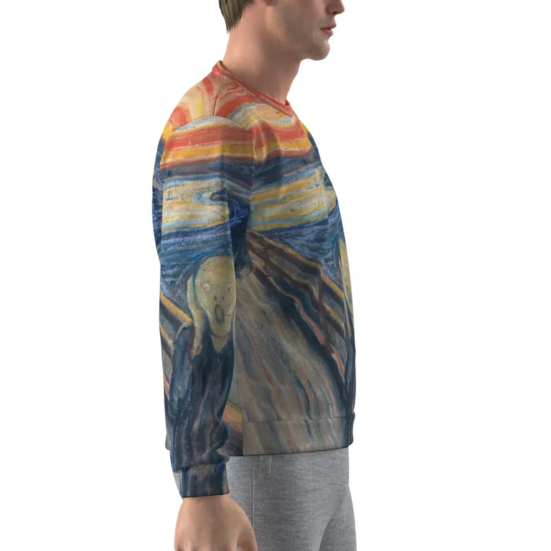 The Scream by Edvard Munch Painting Art Sweatshirt