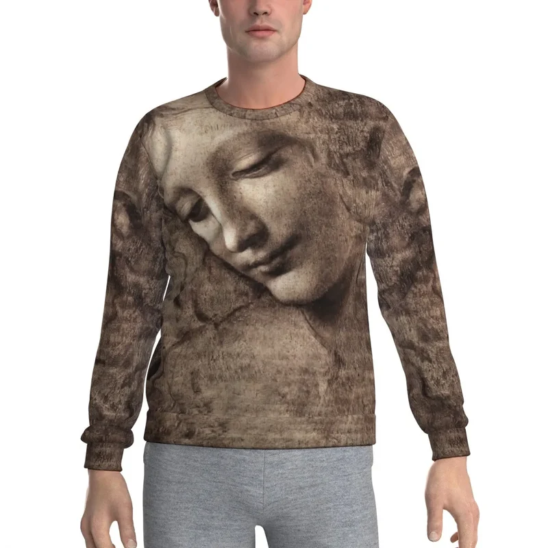 Leonardo da Vinci's La Scapigliata Art Sweatshirt