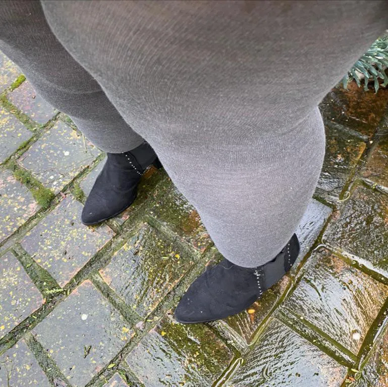 Merino Wool Tights - Silver Lining