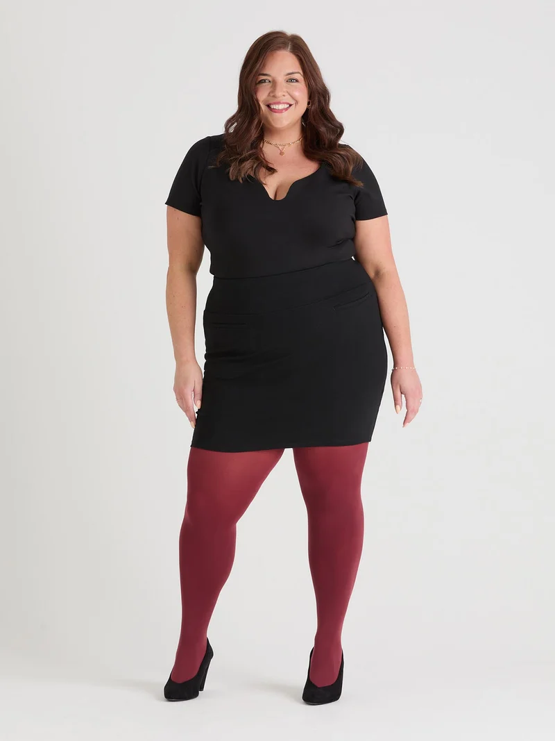 80 Denier Tights - Burgundy