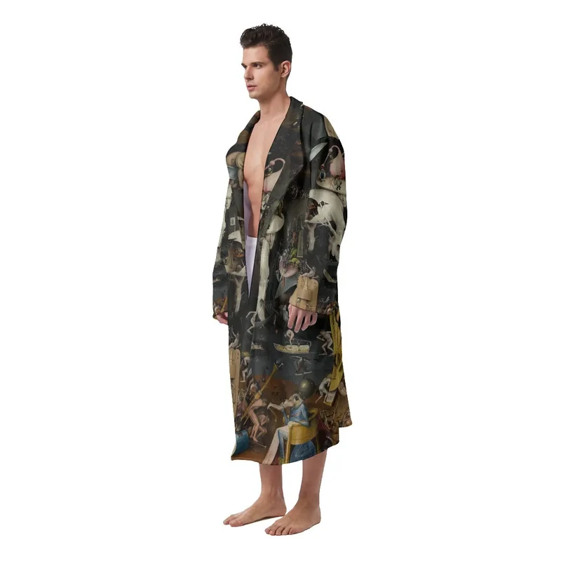 The Garden of Earthly Delights Hieronymus Bosch Fleece Robe