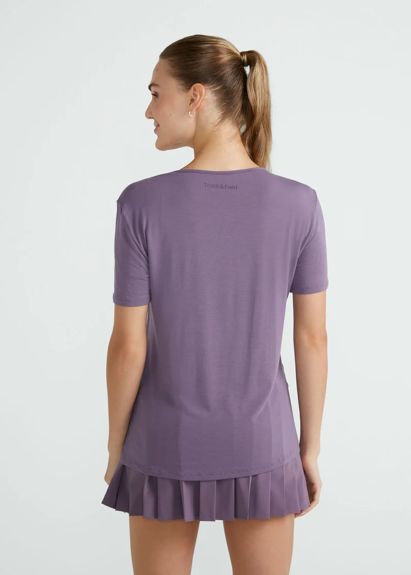 T-shirt Mulher Manga Curta Soft