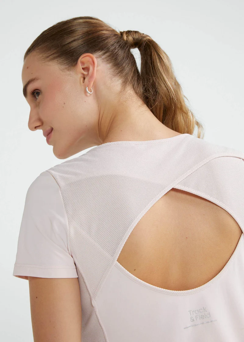 T-shirt Mulher Manga Curta Transpasse