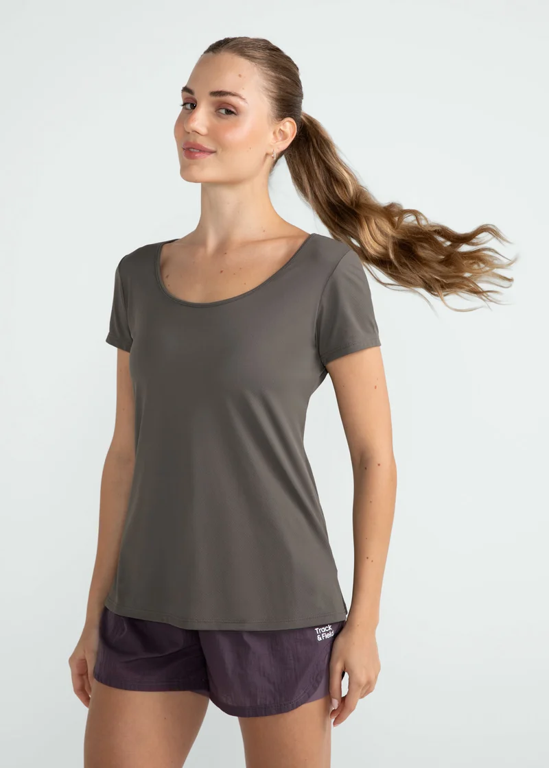 T-shirt Mulher Manga Curta Gota