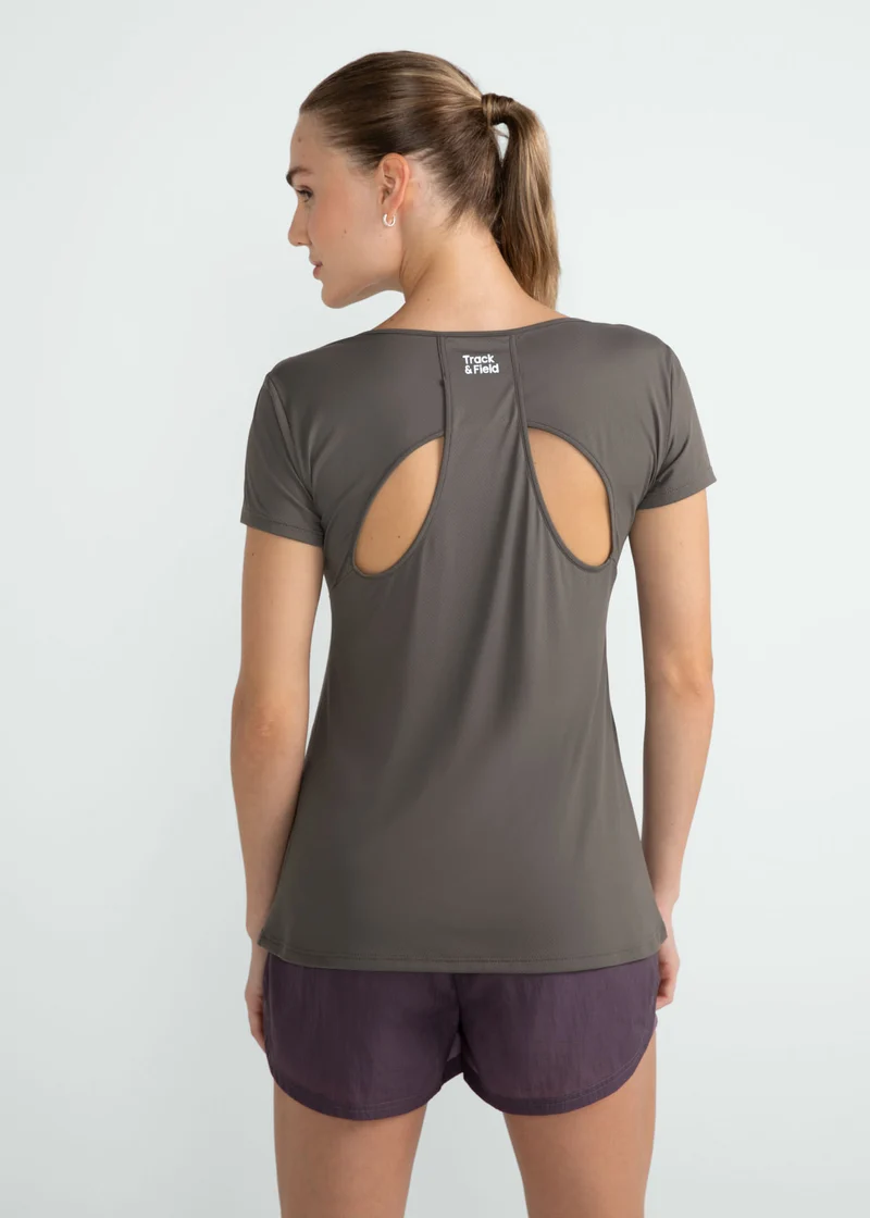 T-shirt Mulher Manga Curta Gota
