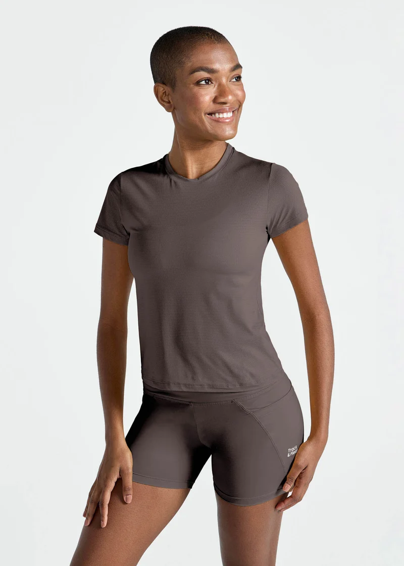T-shirt Mulher Manga Curta Uv Mesh