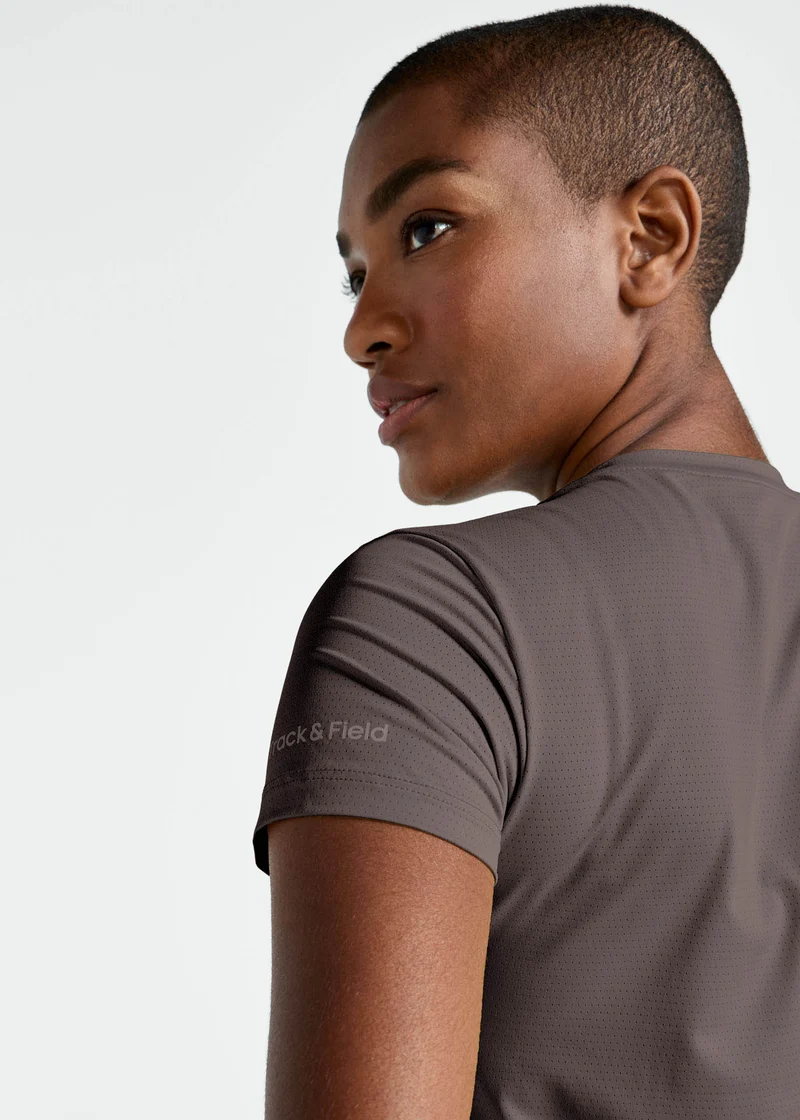 T-shirt Mulher Manga Curta Uv Mesh