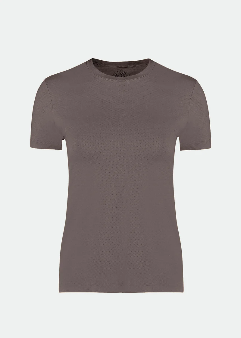 T-shirt Mulher Manga Curta Uv Mesh