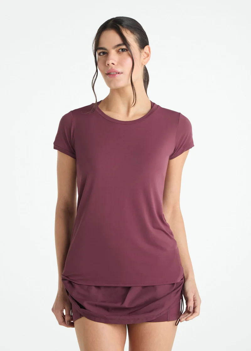 T-shirt Mulher Manga Curta Thermodry