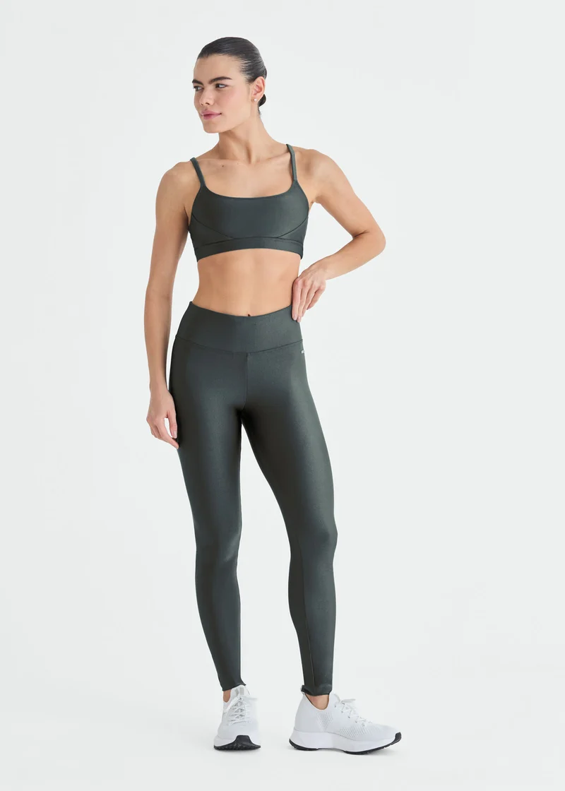 Calça Legging Mulher Básica Brilho