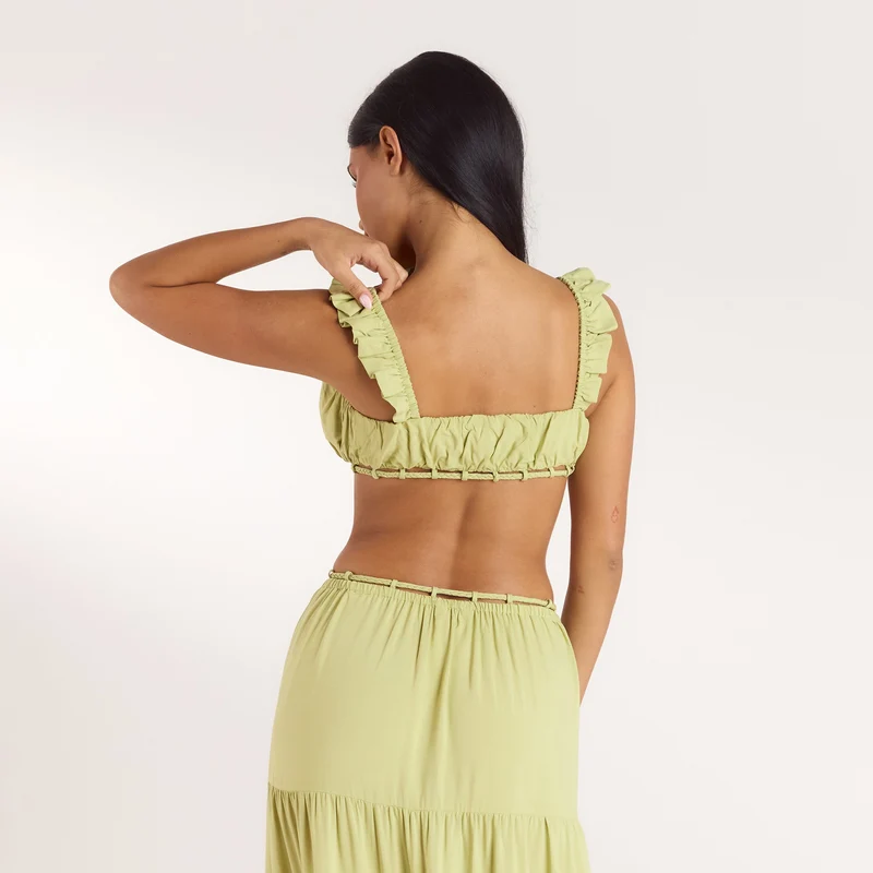 Brassière avec Fronces (Ensemble) - Citron Vert