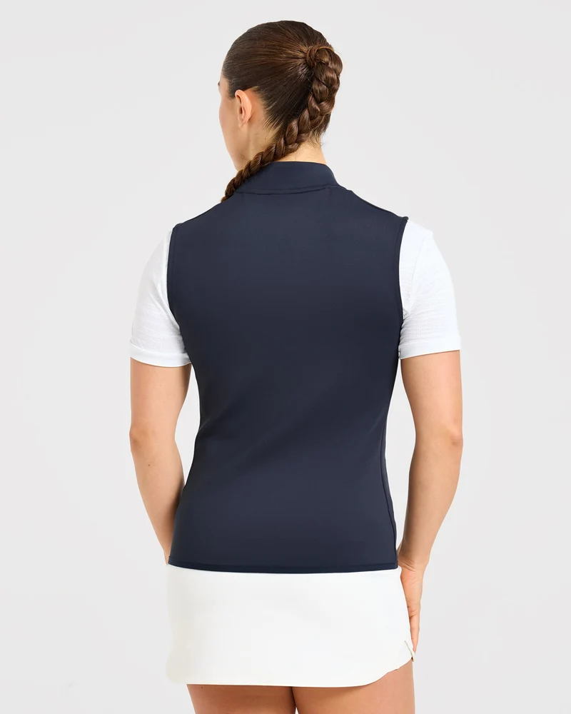 Classic 1/4 Zip Vest - Navy Bleu