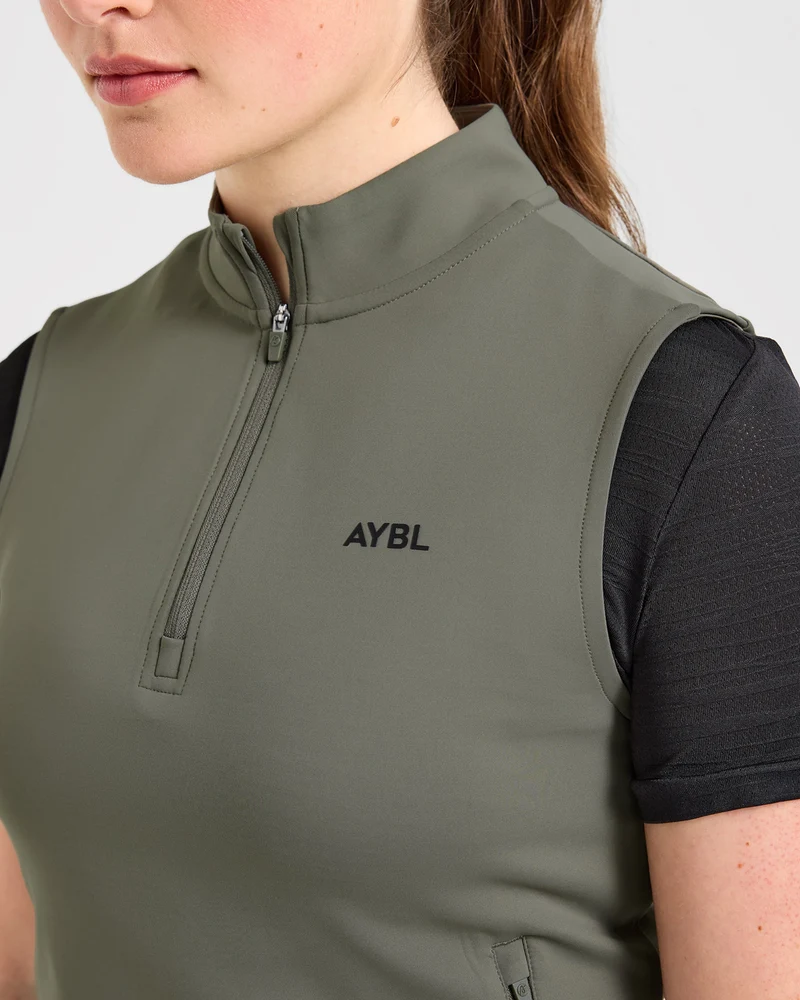 Classic 1/4 Zip Vest - Deep Sage