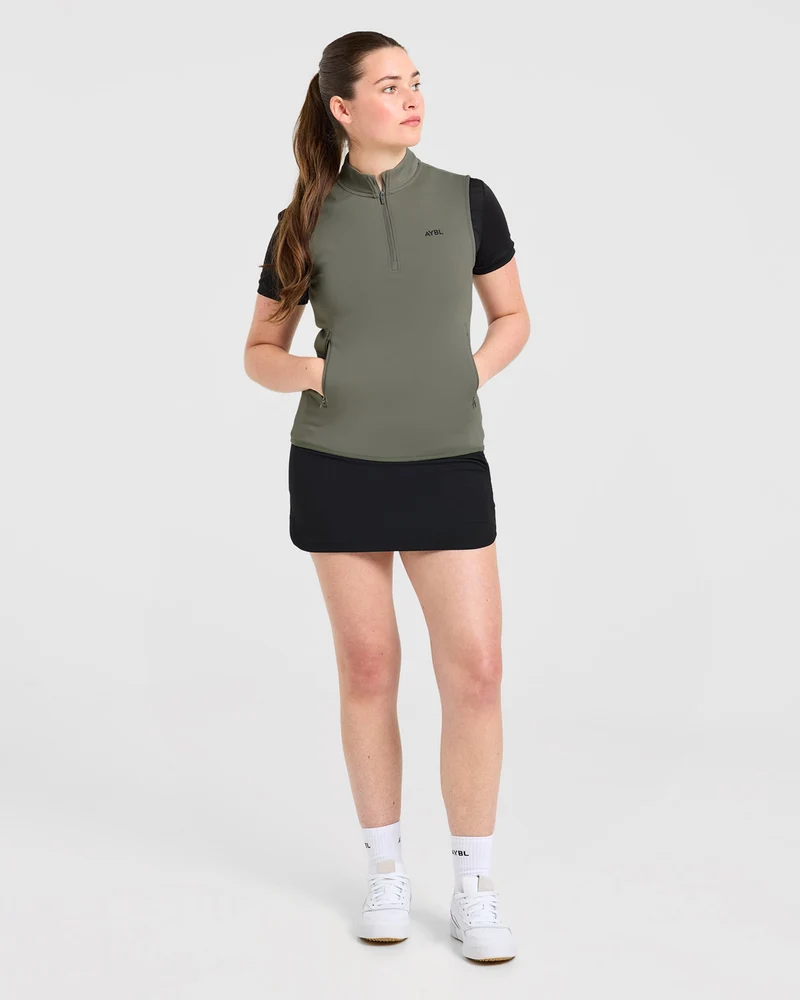 Classic 1/4 Zip Vest - Deep Sage