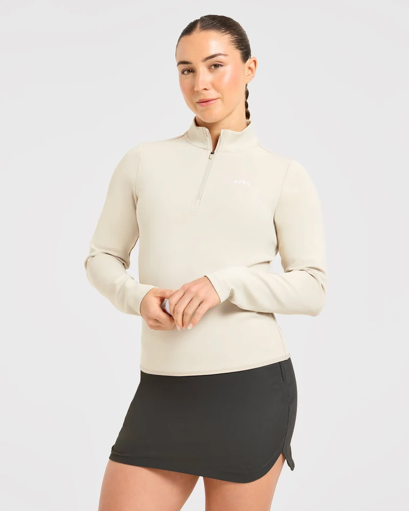 Classic 1/4 Zip Pullover - Sand