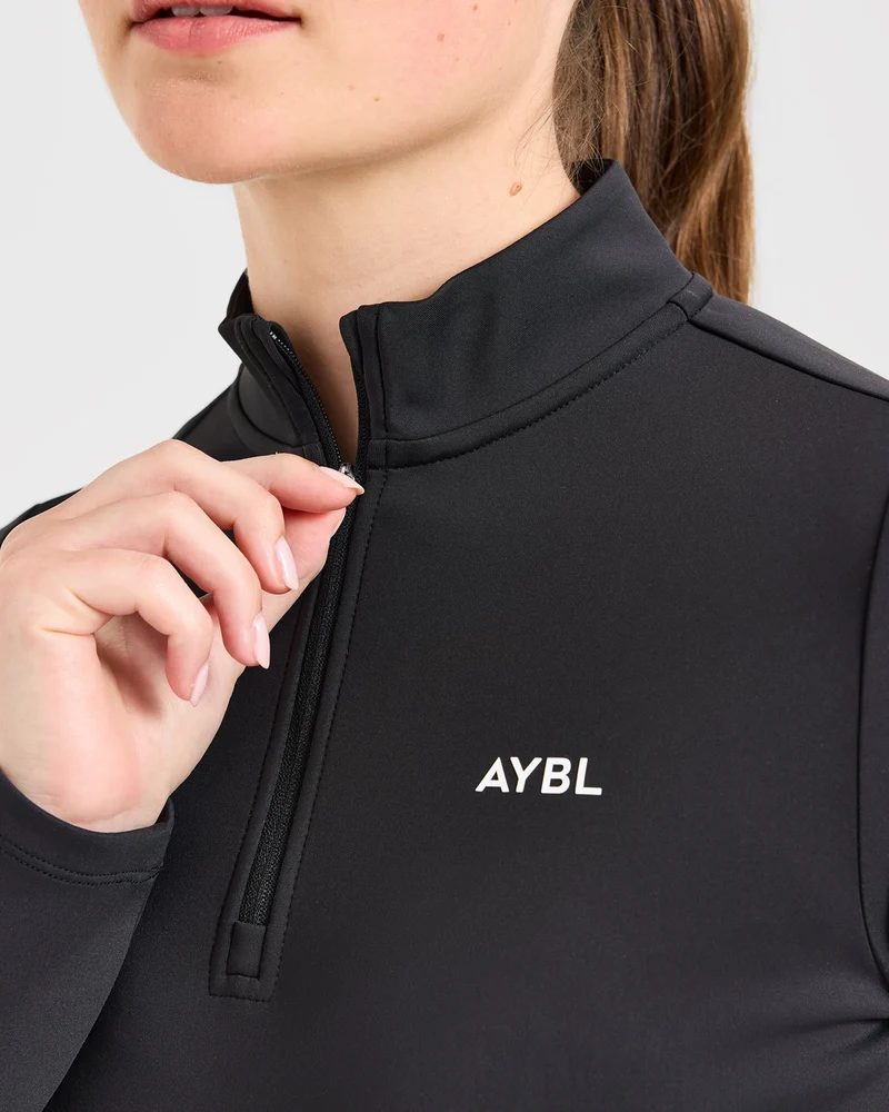 Classic 1/4 Zip Pullover - Noir
