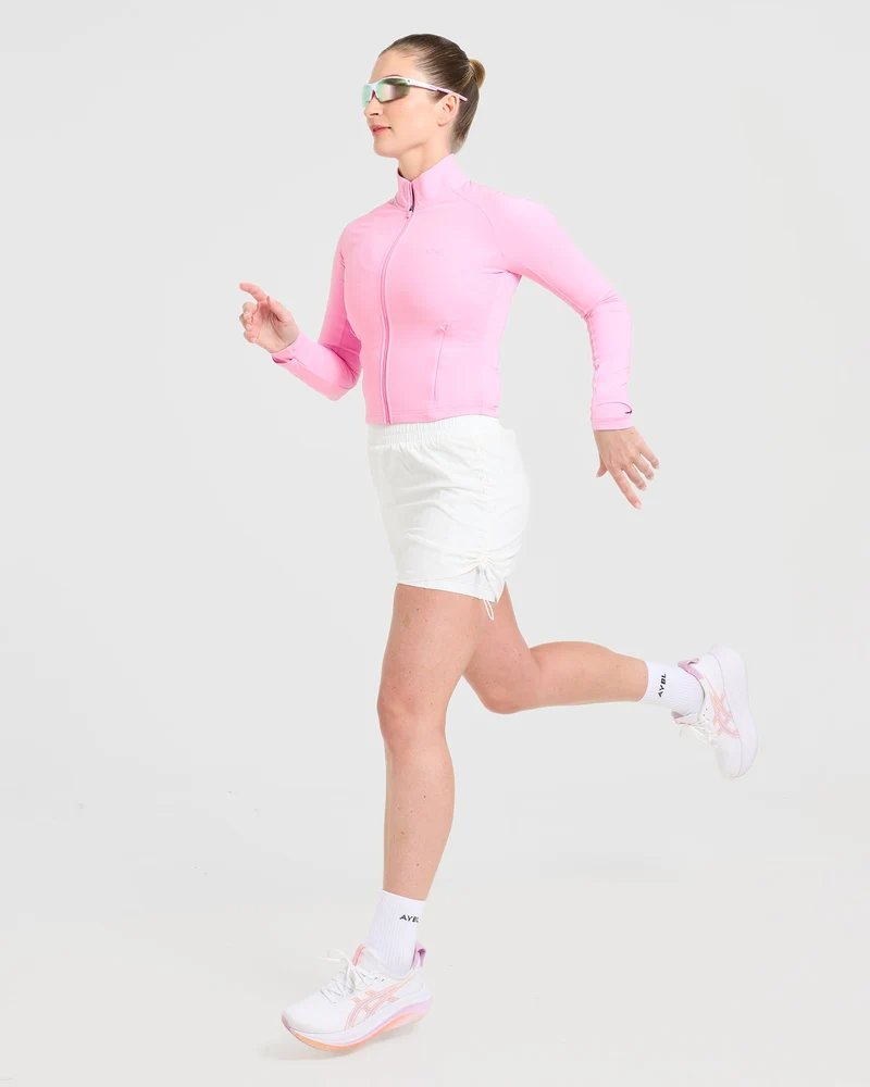 Run Zip Jacket - Spring Rose