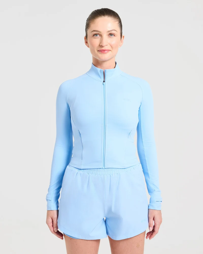 Run Zip Jacket - Spring Bleu