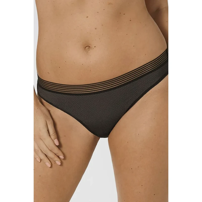 Culottes invisibles confort microfibre tulle transparent rayures mode Triumph