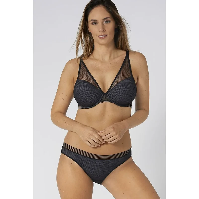 Culottes invisibles confort microfibre tulle transparent rayures mode Triumph