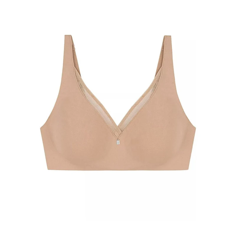 Soutien-gorge minimiseur beige clair sans armatures grand confort femmes