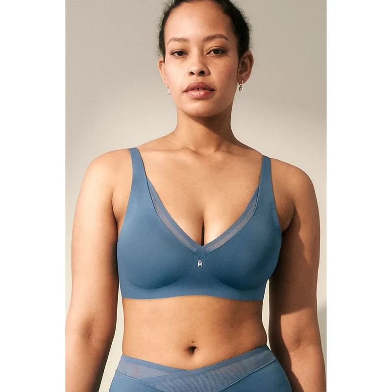 Soutien-gorge minimiseur sans armatures bleu confort True Shape Sensation