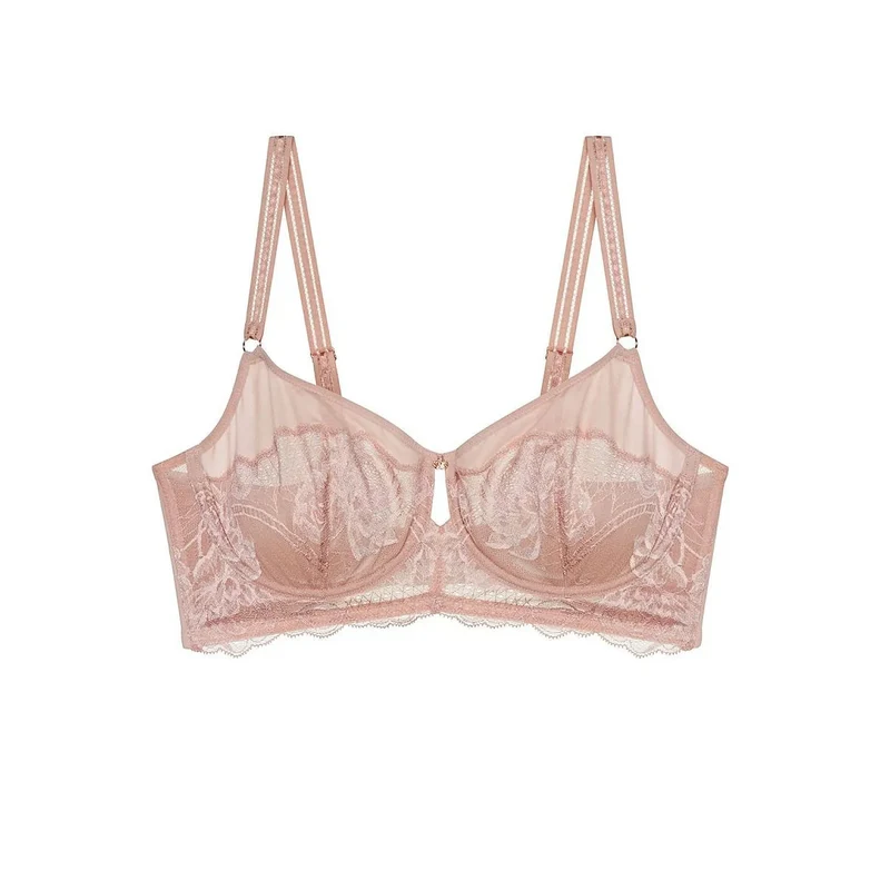 Soutien-gorge minimiseur dentelle douce Wild Peony Florale maintien élégant