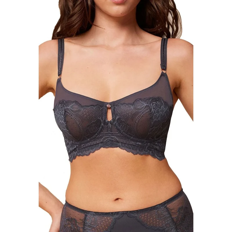 Soutien-gorge minimiseur dentelle soyeuse confort balconnet Wild Peony Florale